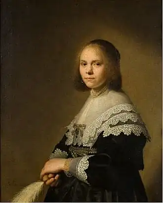 Portrait of a Woman with an ostrich feather fan
