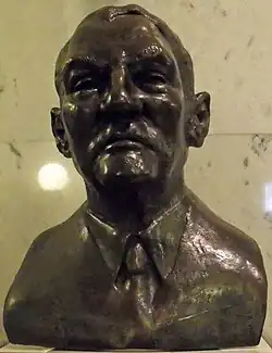 A bust of Kentucky Senator John Sherman Cooper, located in the Kentucky State Capitol
