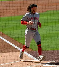 Jonathan India scoring a run on June 19, 2021