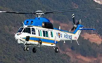 KUH-1P Surion utility helicopter banking in flight