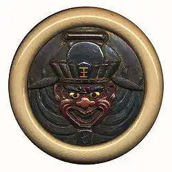 19th century kagamibuta netsuke depicting Enma