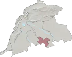 Kakki Tehsil (red) in Bannu District