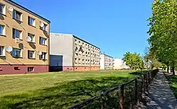 Apartment buildings as seen from Podgórna street in May 2025