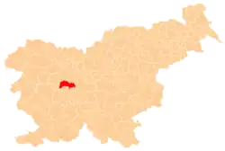 The location of the Municipality of Dobrova–Polhov Gradec