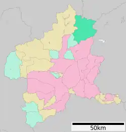 Location of Katashina in Gunma Prefecture