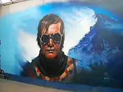 Jerzy Kukuczka mural in Katowice. Kukuczka was an ethnic Silesian Goral.