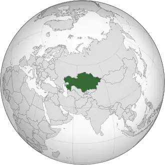 Location of Kazakhstan