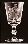 Wineglass with Russian dancer © CSG CIC Glasgow Museums Collection