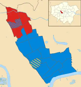 Kensington and Chelsea 2014 results map