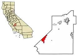 Location of Avenal in Kings County, California