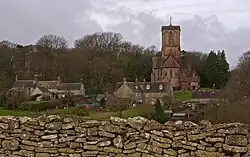 View from the east over the village