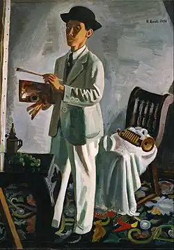 Self-Portrait with a Hat, Koide Narashige