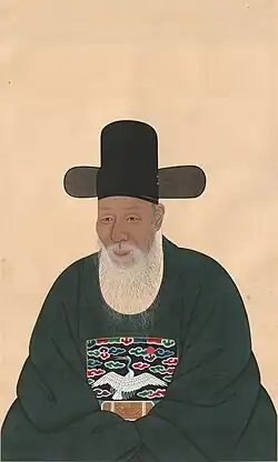 Kim Jang-saeng (1548-1631): Entered in 1623. Sa-eob of Sungkyunkwan (성균관사업; 成均館司業), Munmyo Baehyang (문묘배향; 文廟配享).