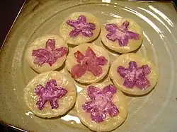 Jindallae-hwajeon (pan-fried rhododendron flower cake)