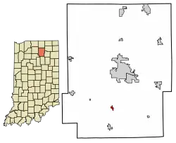Location of Claypool in Kosciusko County, Indiana
