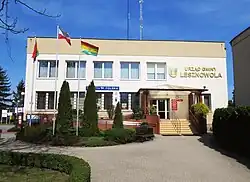 Gmina office and post office in Lesznowola