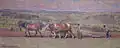 Labour dans le Jorat (Ploughing in the Jorat) 1916, OOC 620 x 270 cm
