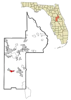 Location in Lake County and the state of Florida