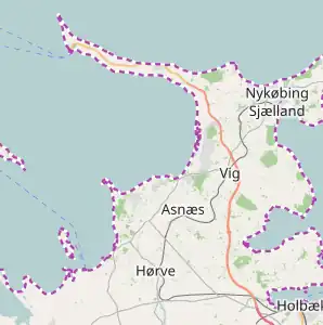 Map from 2017 showing the current extent of Lammefjorden