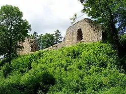 Picturesque ruins of Lanckorona Castle constructed in 1336, defended in 1771