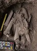 Burial 22. Excavation at exposition 15.
