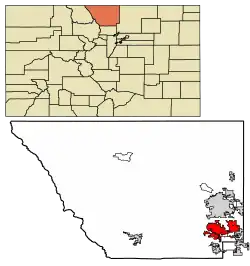 Location within Larimer County, Colorado