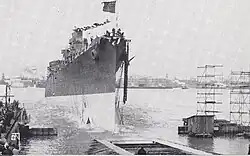 USS Dayton launching