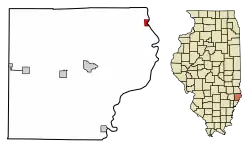 Location in Lawrence County, Illinois