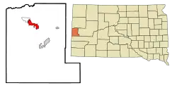 Location of Spearfish, South Dakota