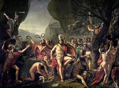 Image 21Leonidas at Thermopylae by Jacques-Louis David. (from History of Greece)