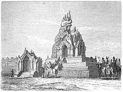 Nagayon Pagoda in a 19th-century painting.
