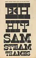 Reverse-contrast executed in wood type by William Leavenworth, c. 1830s[41]