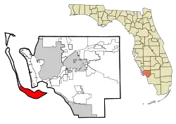 Location in Lee County, Florida