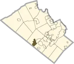 Location of Breinigsville in Lehigh County, Pennsylvania