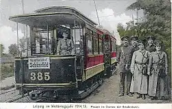 A 1914/15 postcard depicting a tram