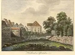 The Halle Portal 1795, in the background the Altes Theater