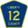 County Road 12 marker