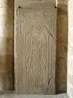 Tombstone of cathedral Canon Raymond de Saint-Crepin (14th c.)
