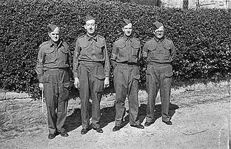 Llandyssil Home Guard after a Church Parade at Parish Church