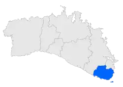 Map of Sant Lluís in Menorca