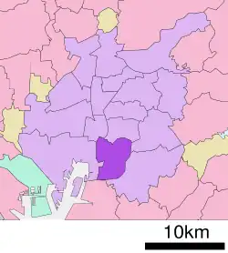 Location of Minami-ku in Nagoya