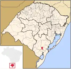 Location in Rio Grande do Sul state
