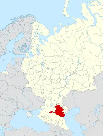Location of Republic of Kalmykia