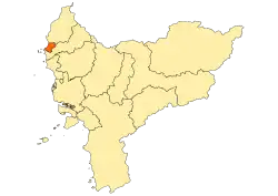 Location within West Kalimantan