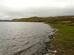 Loch Veyatie, north shore. Less appealing than the beach a few hundred metres to the east.