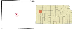 Location within Logan County and Kansas