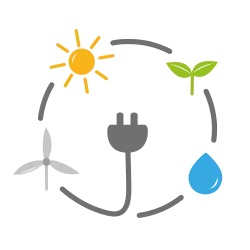 Renewable Energies Logo by Melanie Maecker-Tursun