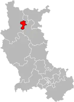 Situation of the canton of Roanne-2 in the department of Loire