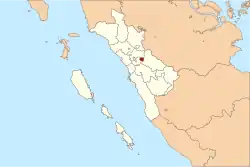 Location within West Sumatra