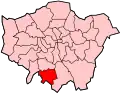 Location of the London Borough of Sutton in Greater London